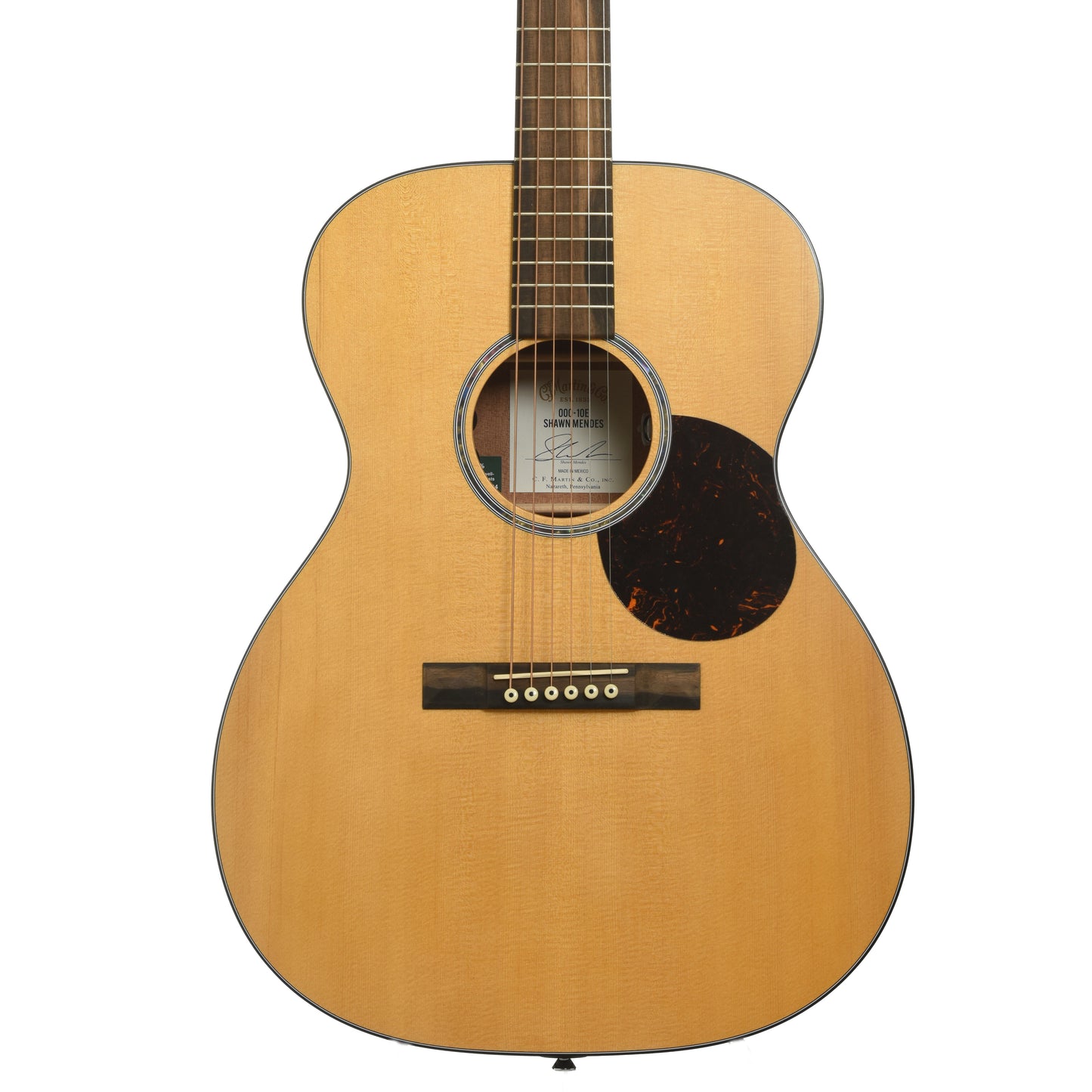 Front of Martin 000-10E Shawn Mendes Guitar