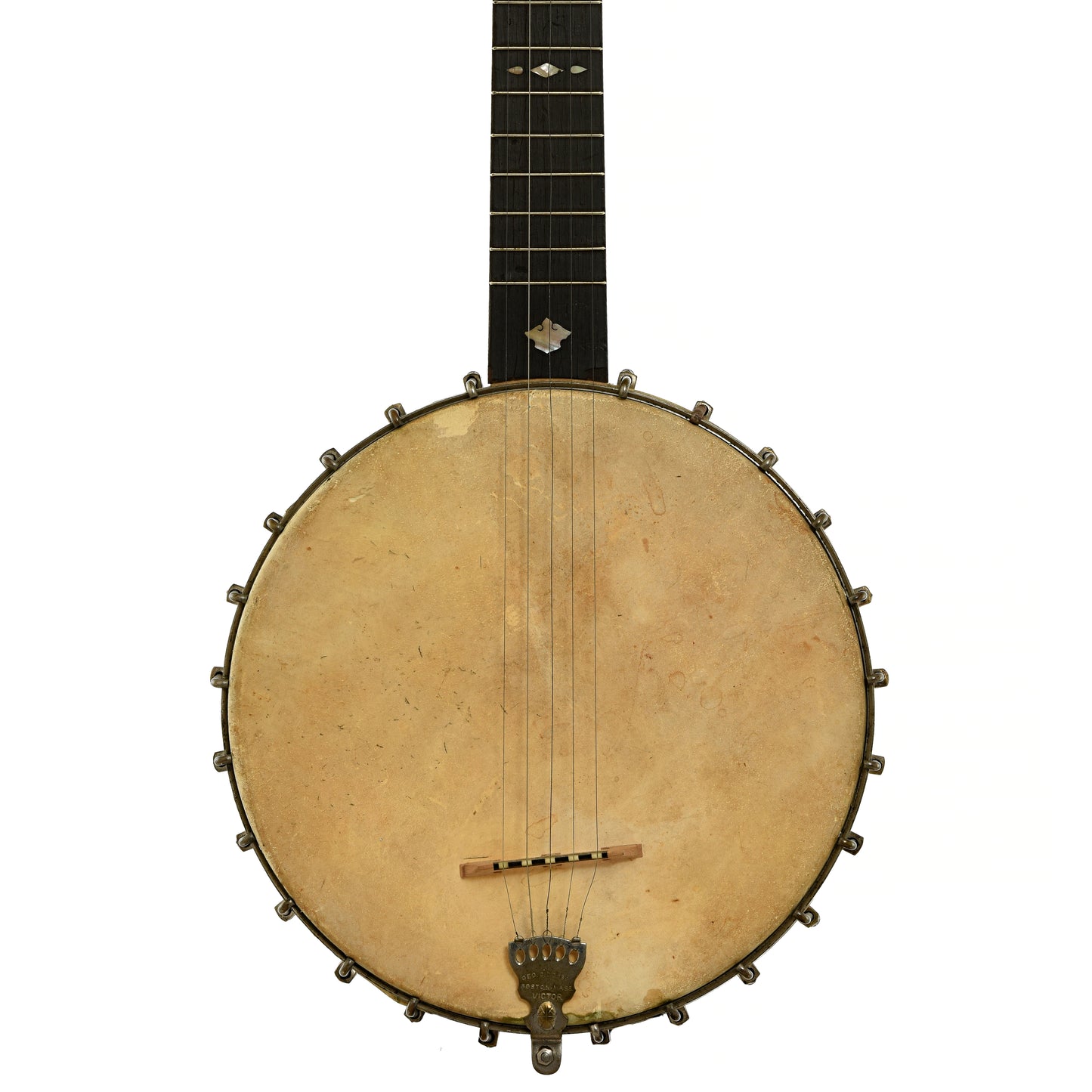 Front of Geo. C. Dobson Victor Gem Openback Banjo 