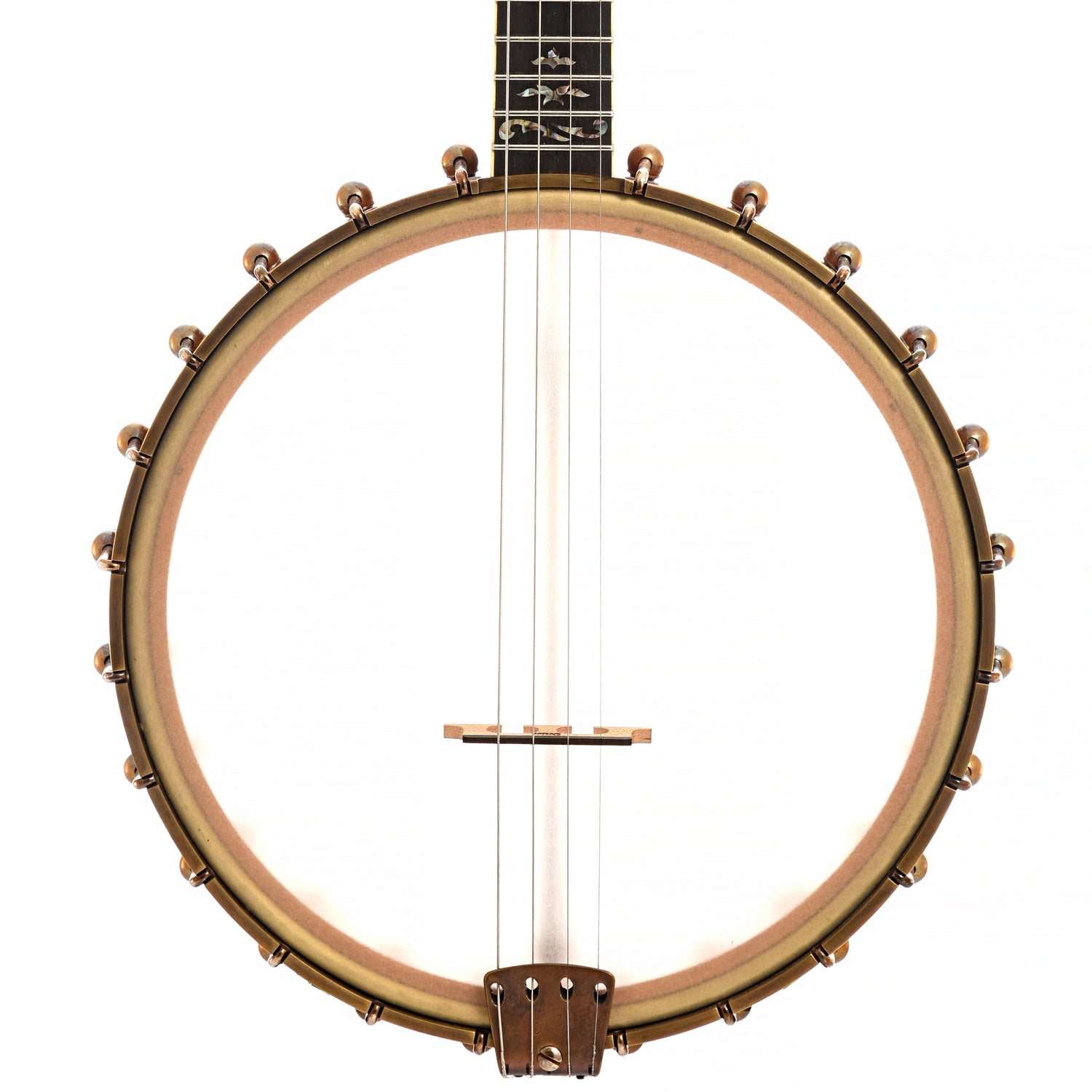 Front of Ome Sweetgrass 11" Tenor Banjo & Gigbag - Curly Maple