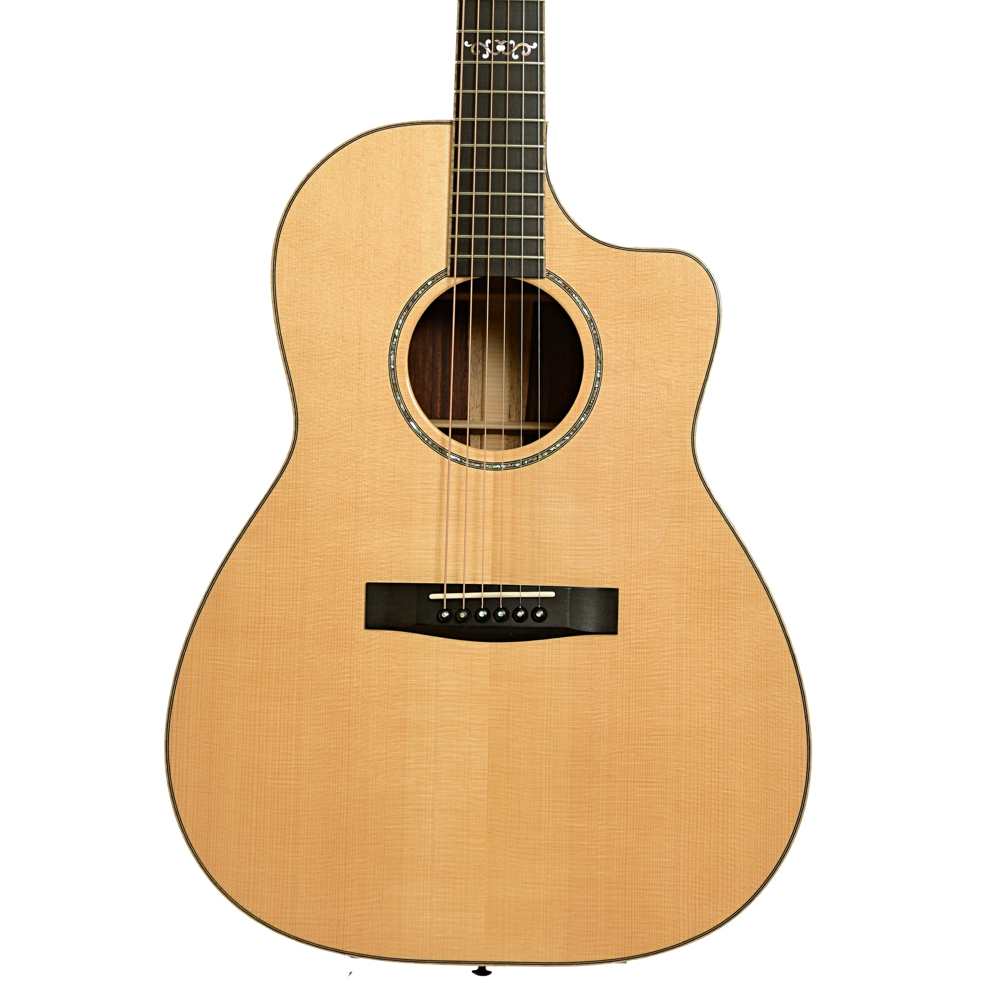 Front of Huss and Dalton CM Custom Acoustic Guitar 
