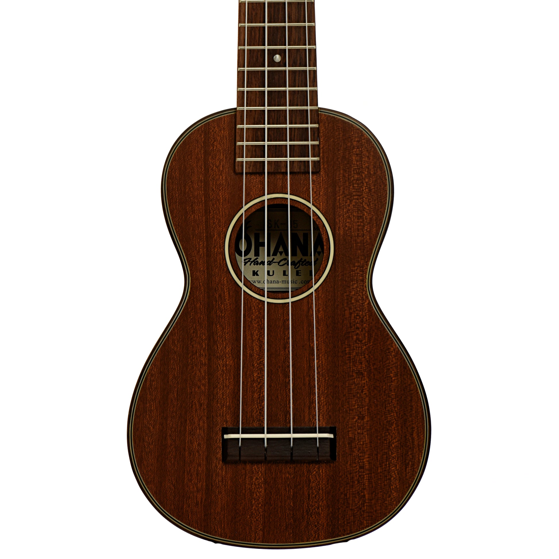 Front of Ohana SK-35S Soprano Ukulele