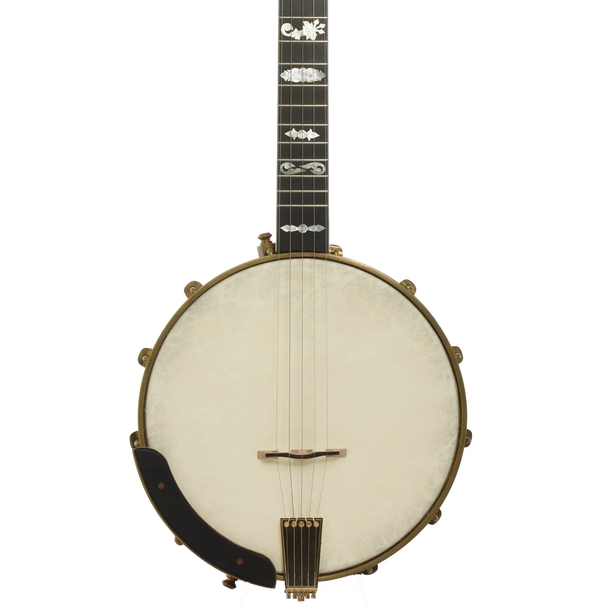 Front of Cloverlick Custom Piney Woods Openback Banjo