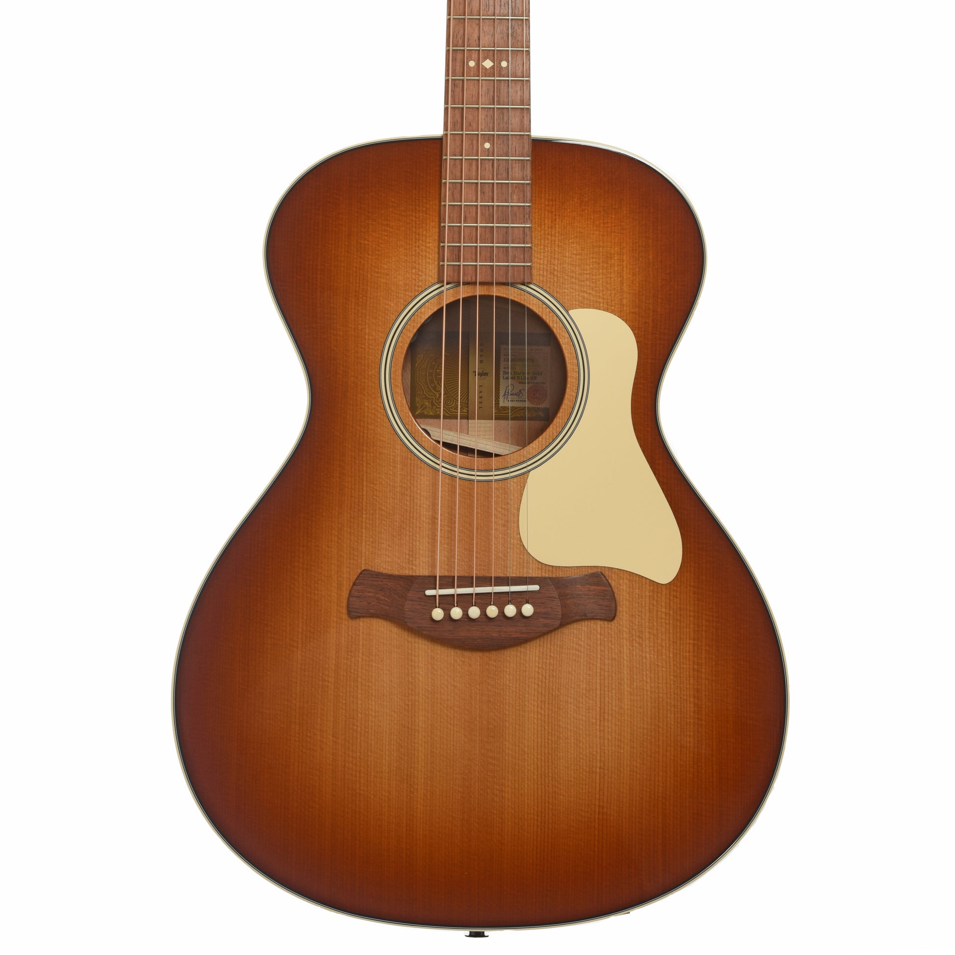 Front of Taylor Ben Harper Gold Label 512e Special Edition Acoustic Guitar 