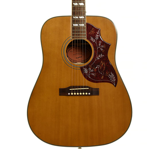 Front of Epiphone Hummingbird Acoustic Guitar