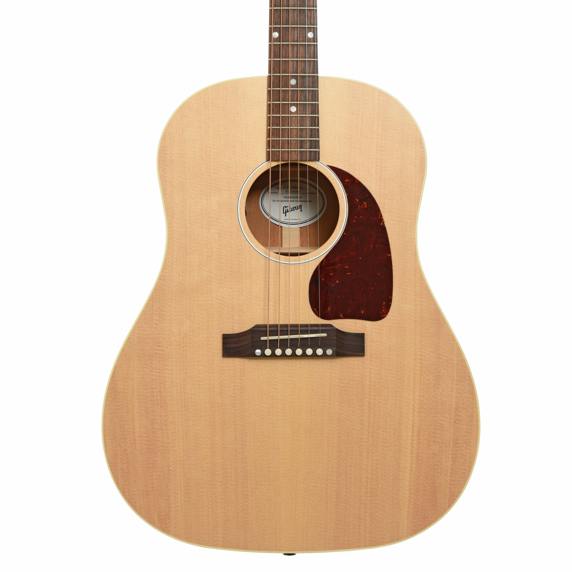 Front of Gibson J-45 Special Acoustic Guitar
