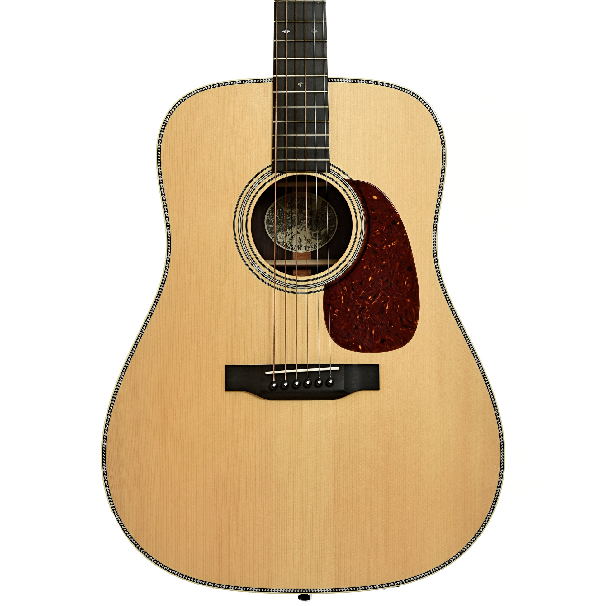 Front of Collings D2HA Guitar & Case, Adirondack Top, Wide Nut 