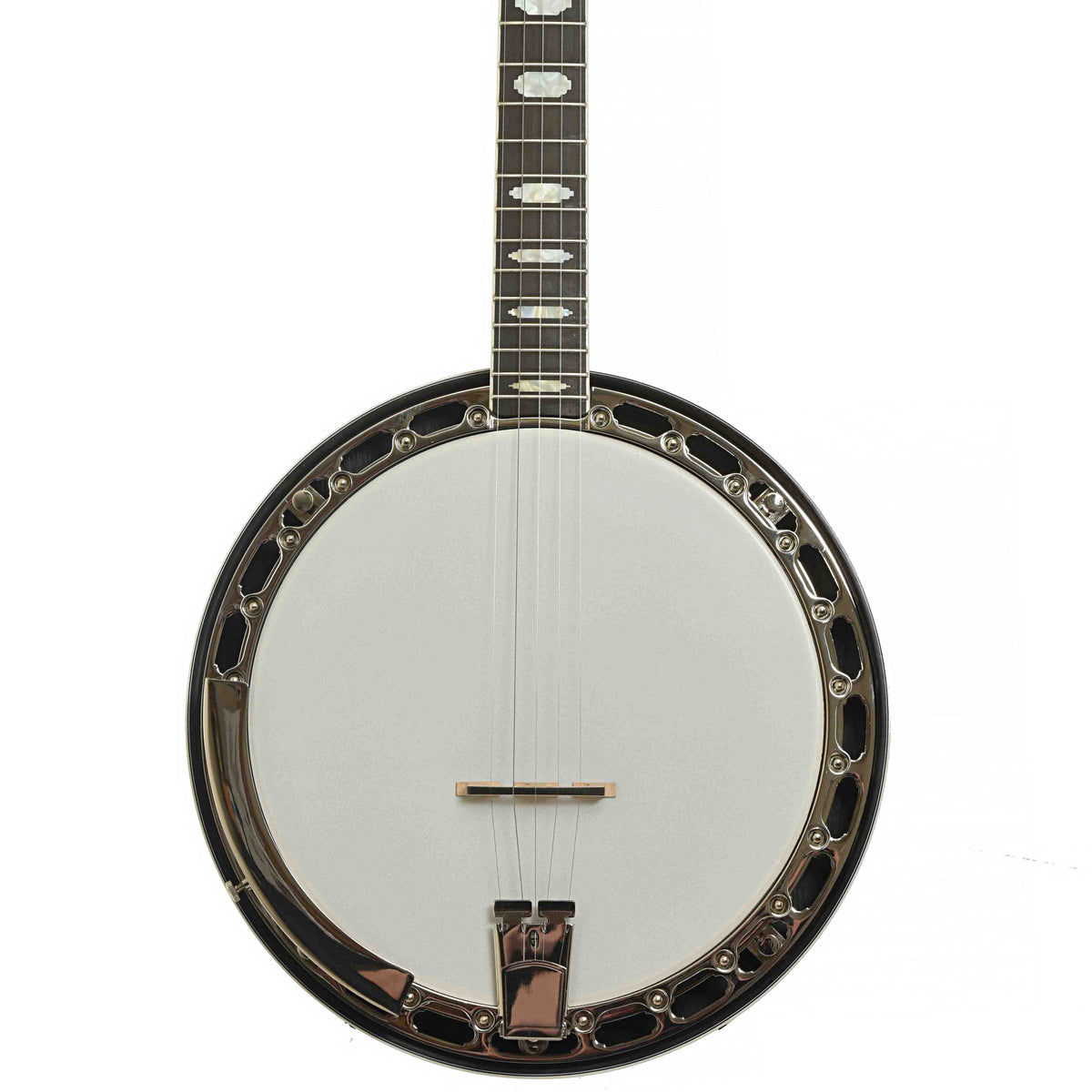 Front of Gold Tone Mastertone OB-12 Top Tension Resonator Banjo