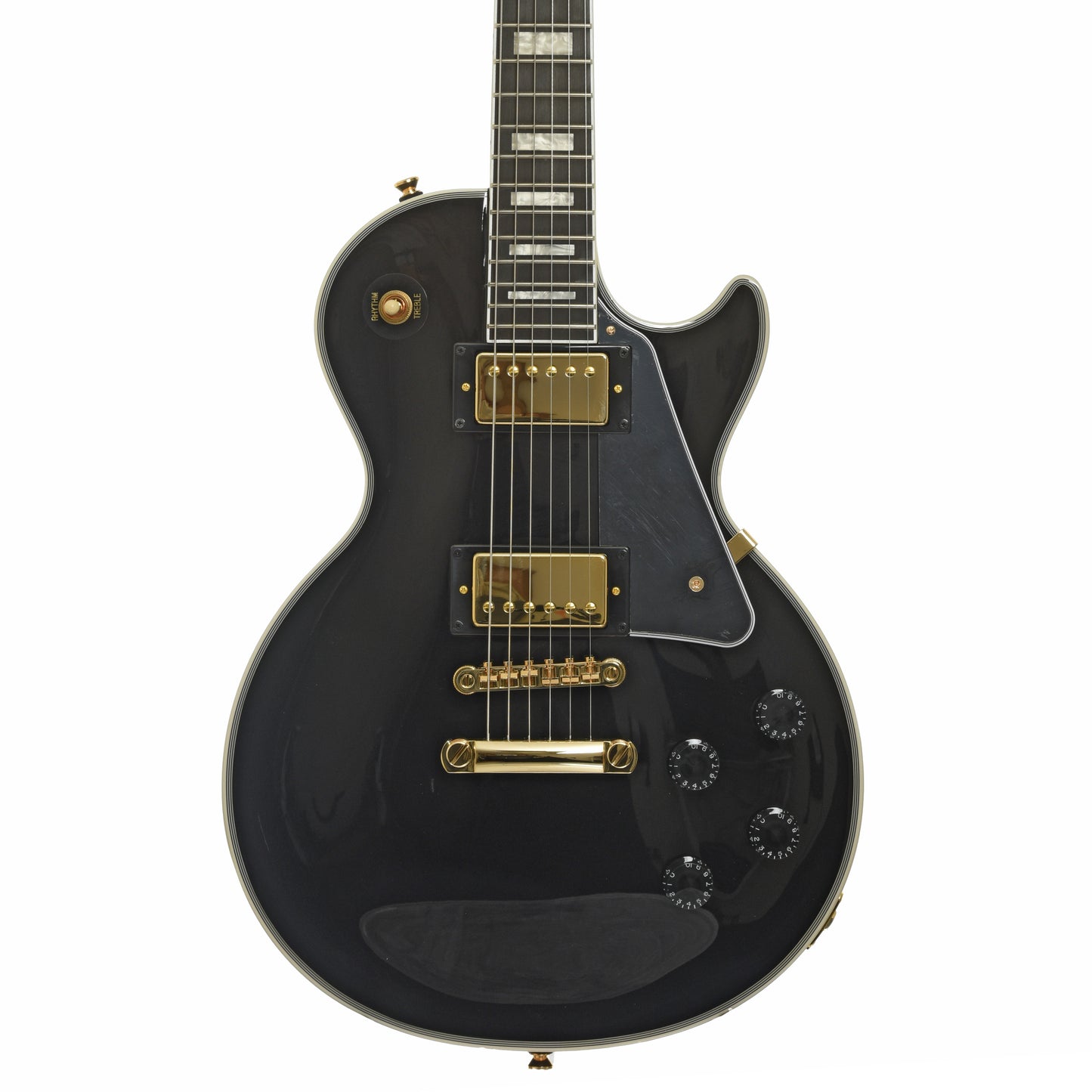 Front of Epiphone Les Paul Custom Electric Guitar