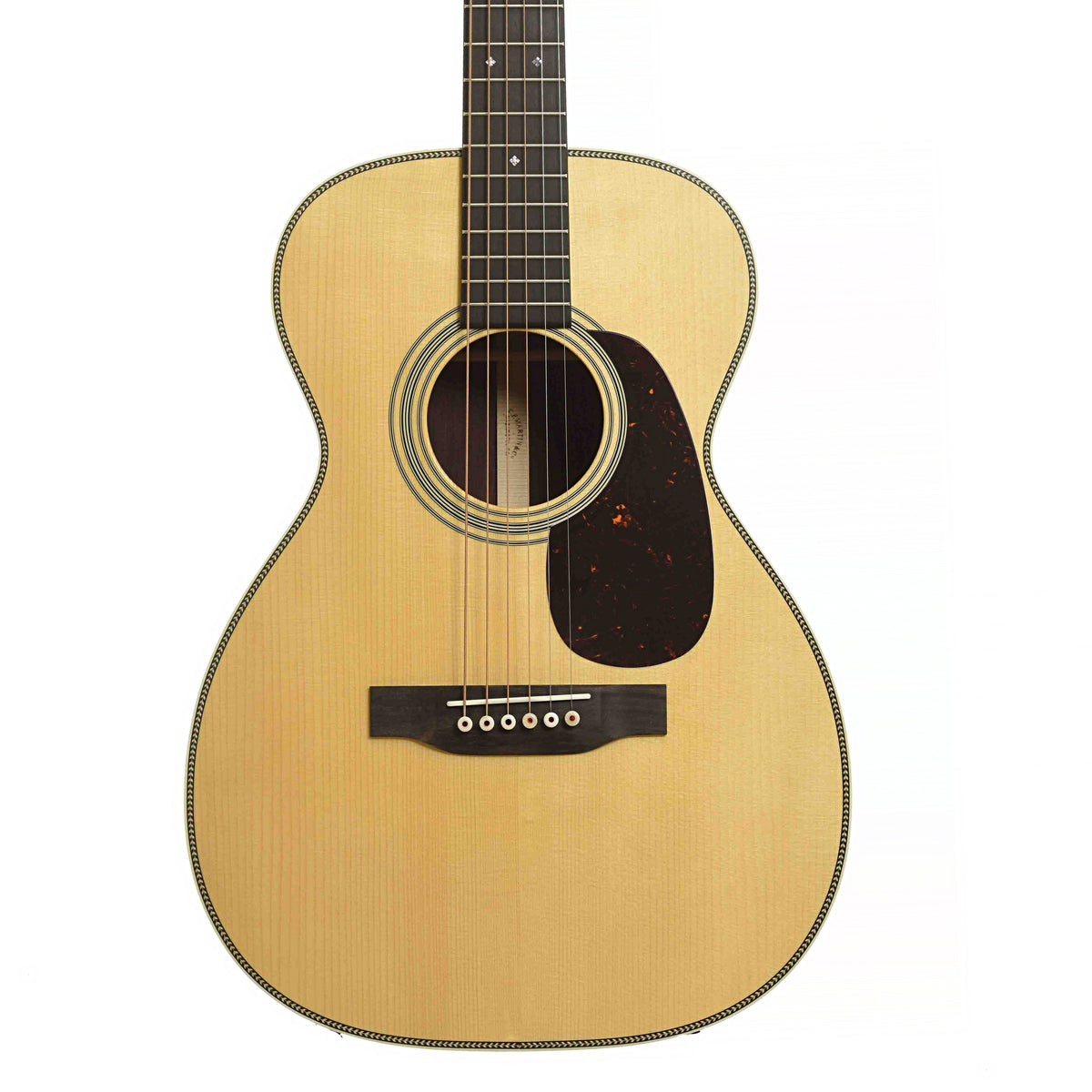Front of Martin Custom Shop 0-28 Acoustic Guitar & Case