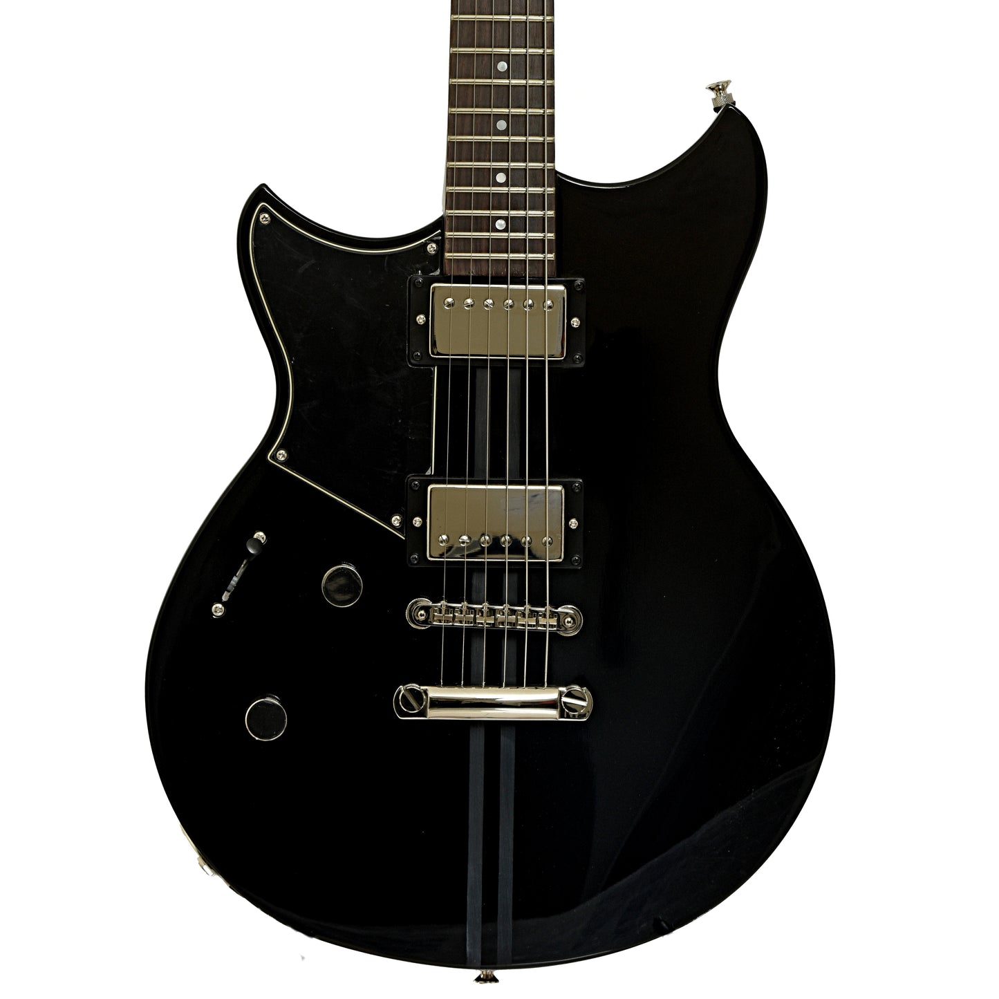 Front of Yamaha RSE20L Revstar Element Left Handed Electric Guitar, Black