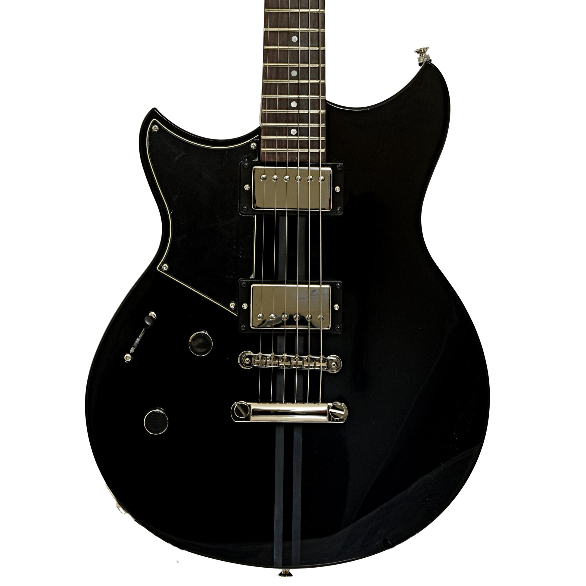 Front of Yamaha RSE20L Revstar Element Left Handed Electric Guitar, Black