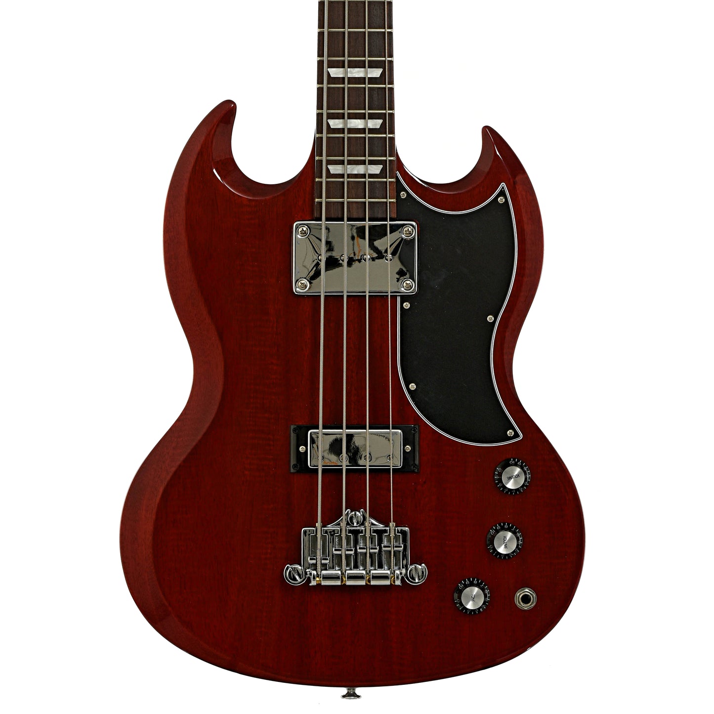 Front of Gibson SG Standard Electric Bass 