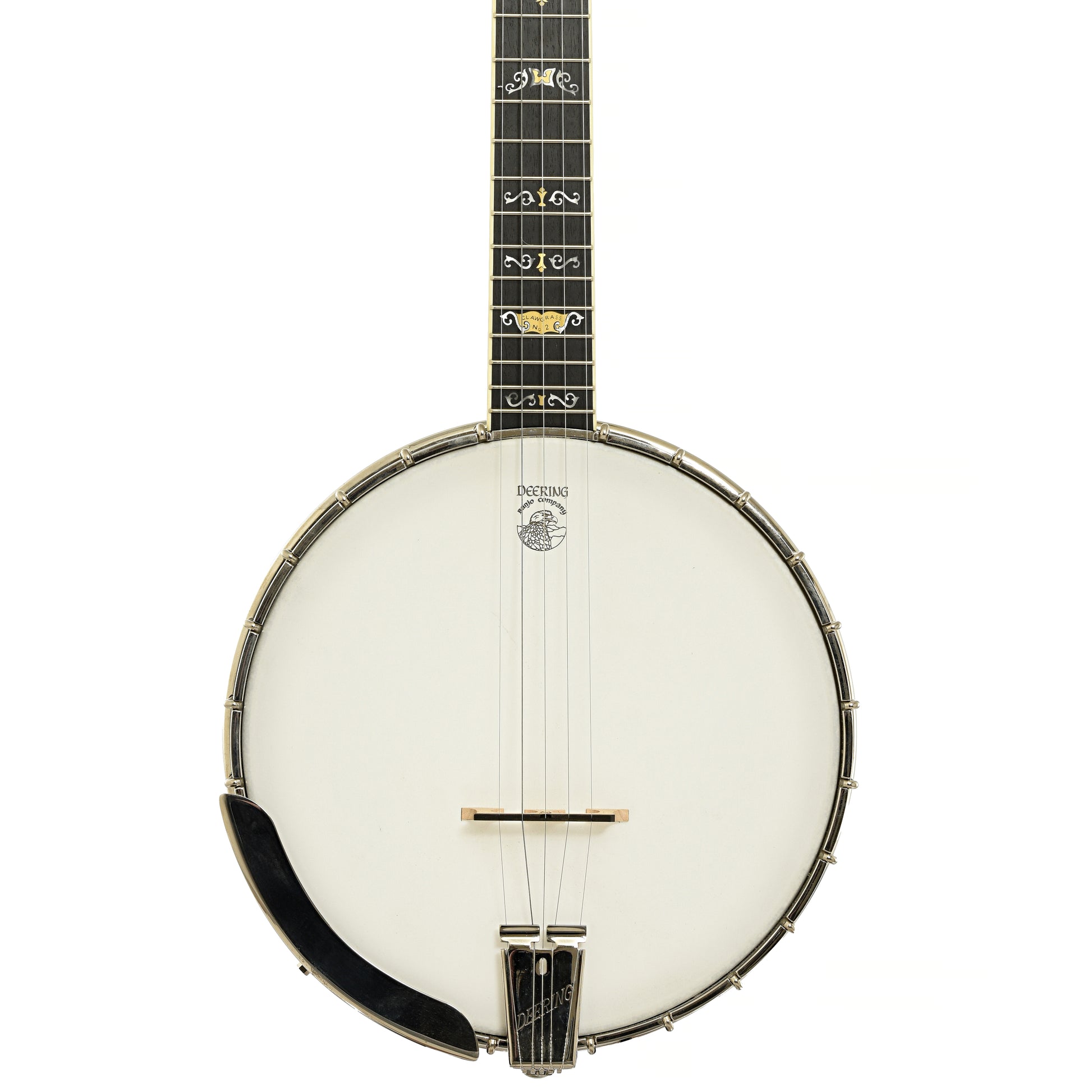 Front of Deering Claw Grass 2 Open Back Banjo