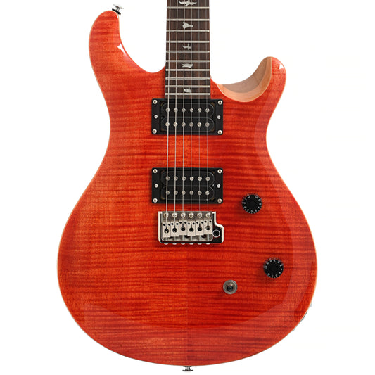 Front of PRS SE CE24 Electric Guitar, Blood Orange