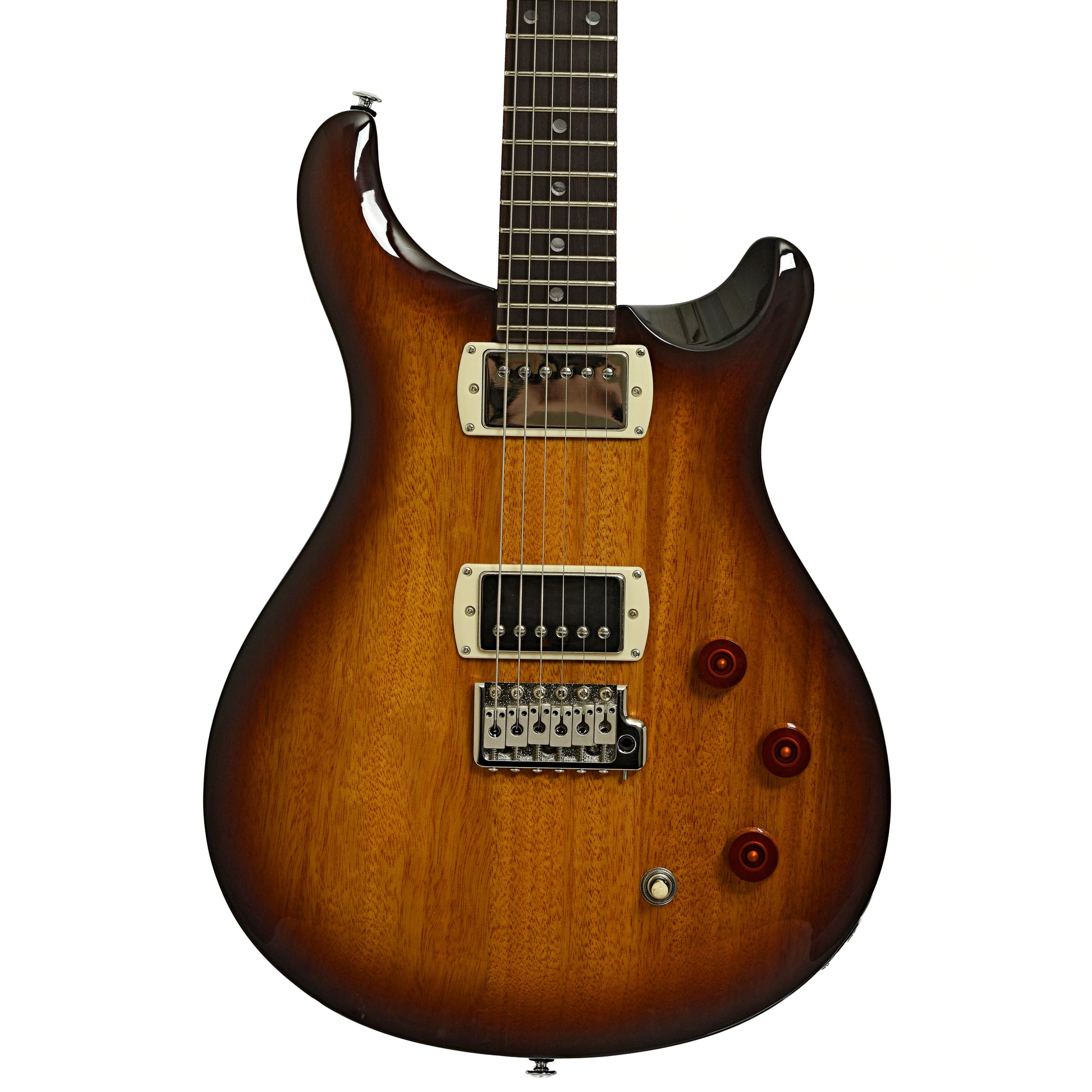 Front of PRS SE DGT Standard McCarty Tobacco Sunburst Electric Guitar