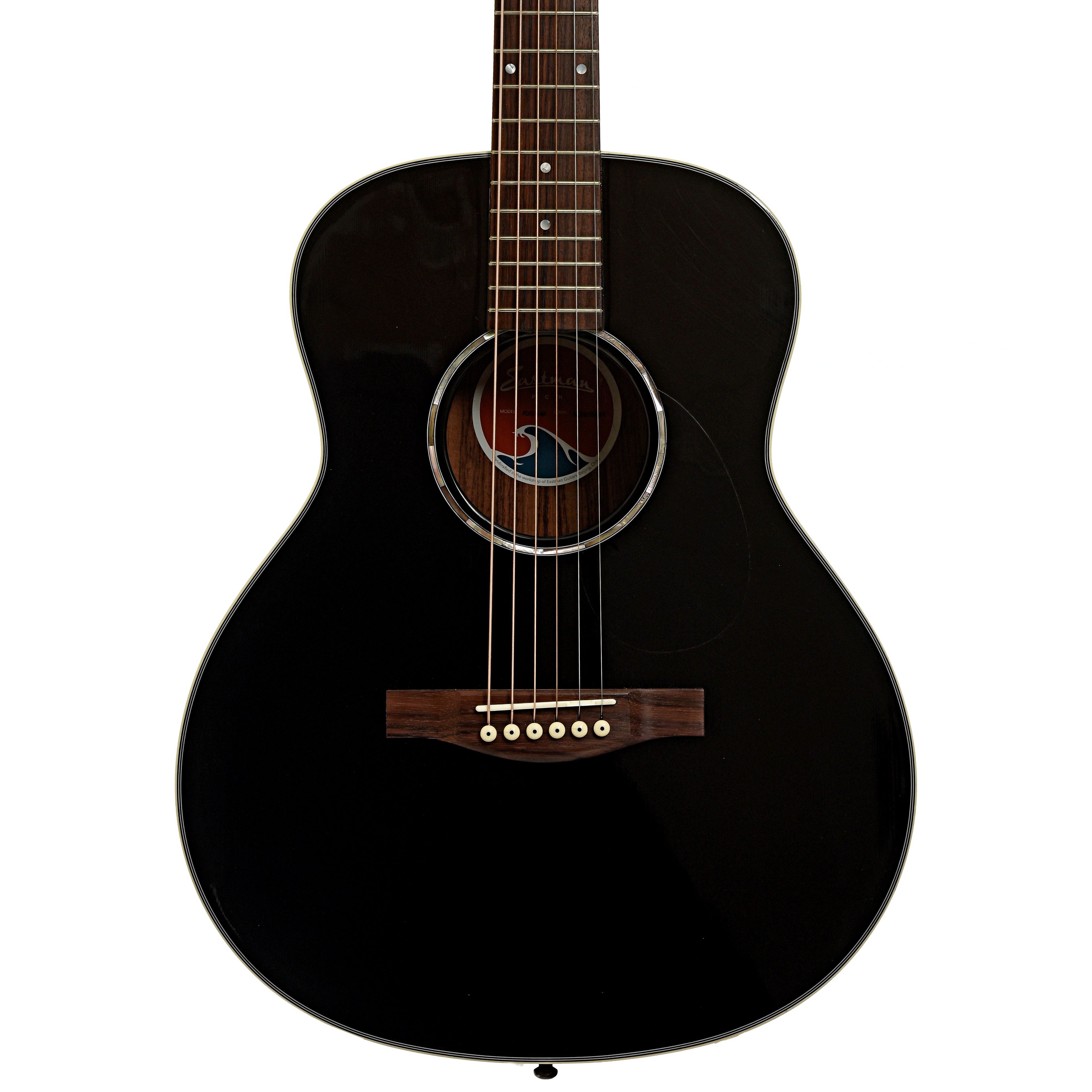 Eastman PCH2-TG Acoustic Guitar & Gigbag, Black Top – Elderly