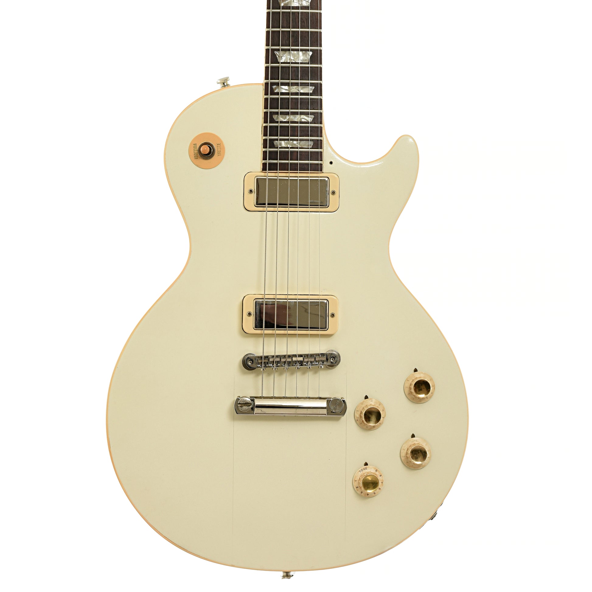 Front of Gibson Les Paul Deluxe Electric Guitar