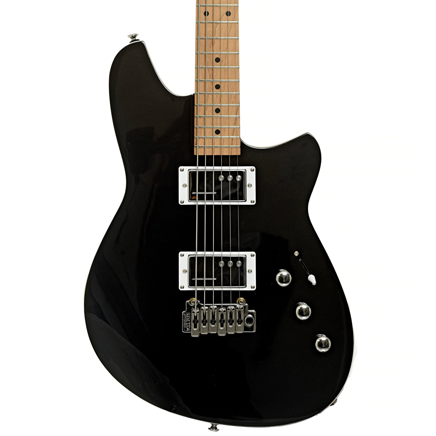 Front of Reverend Descent Wilkinson Electric Baritone Guitar