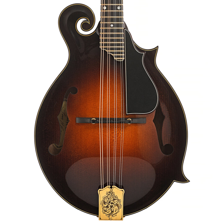 Front of Ellis F5 Reserve Quilted Maple Mandolin
