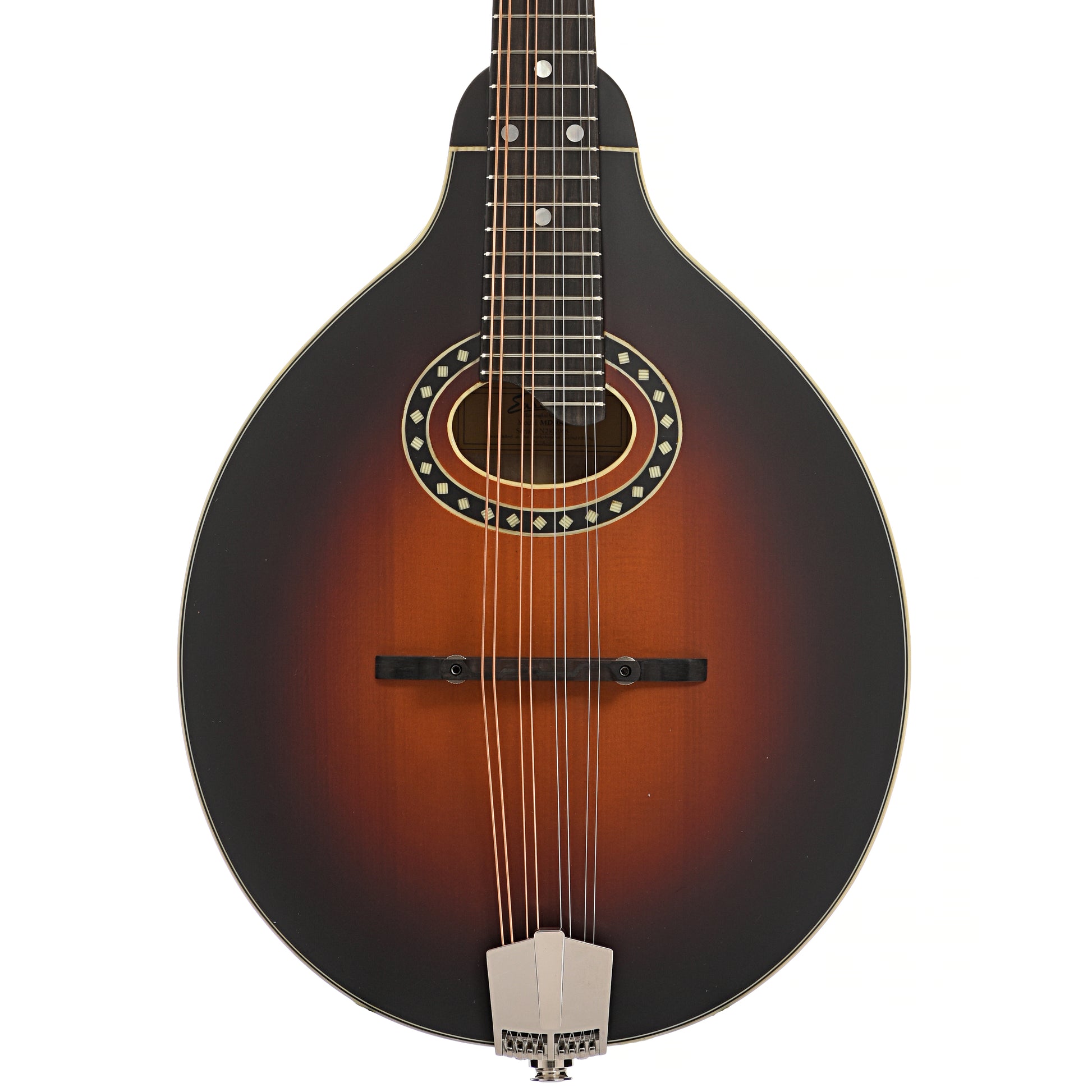 Front of Eastman MD304E-SB Mandolin, Sunburst