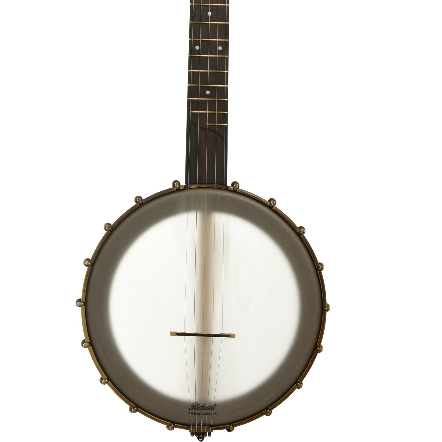 Front of Rickard Maple Ridge 11 in. Openback Banjo