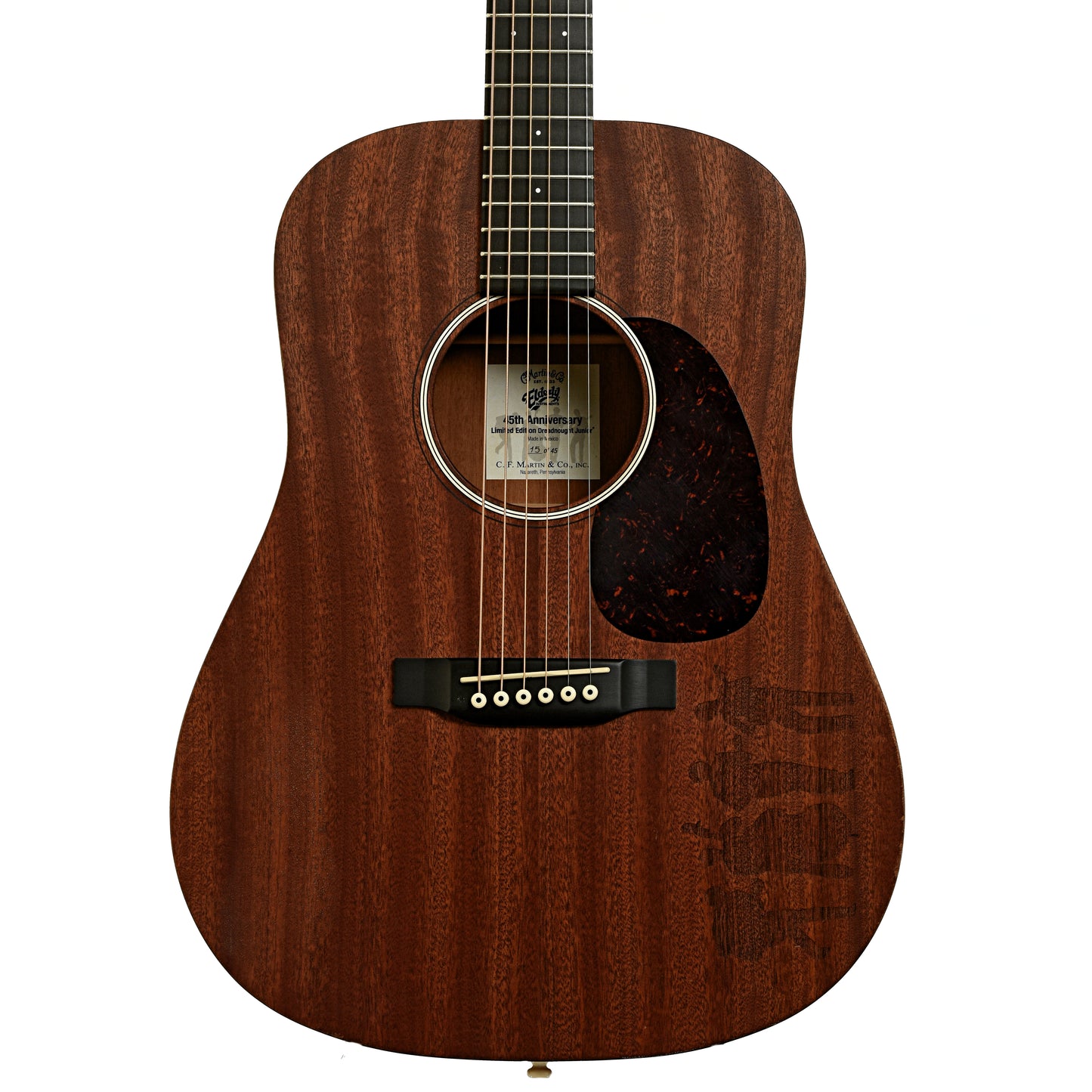 Front of Martin DJR 45th Anniversary Shadow Band Acoustic Guitar
