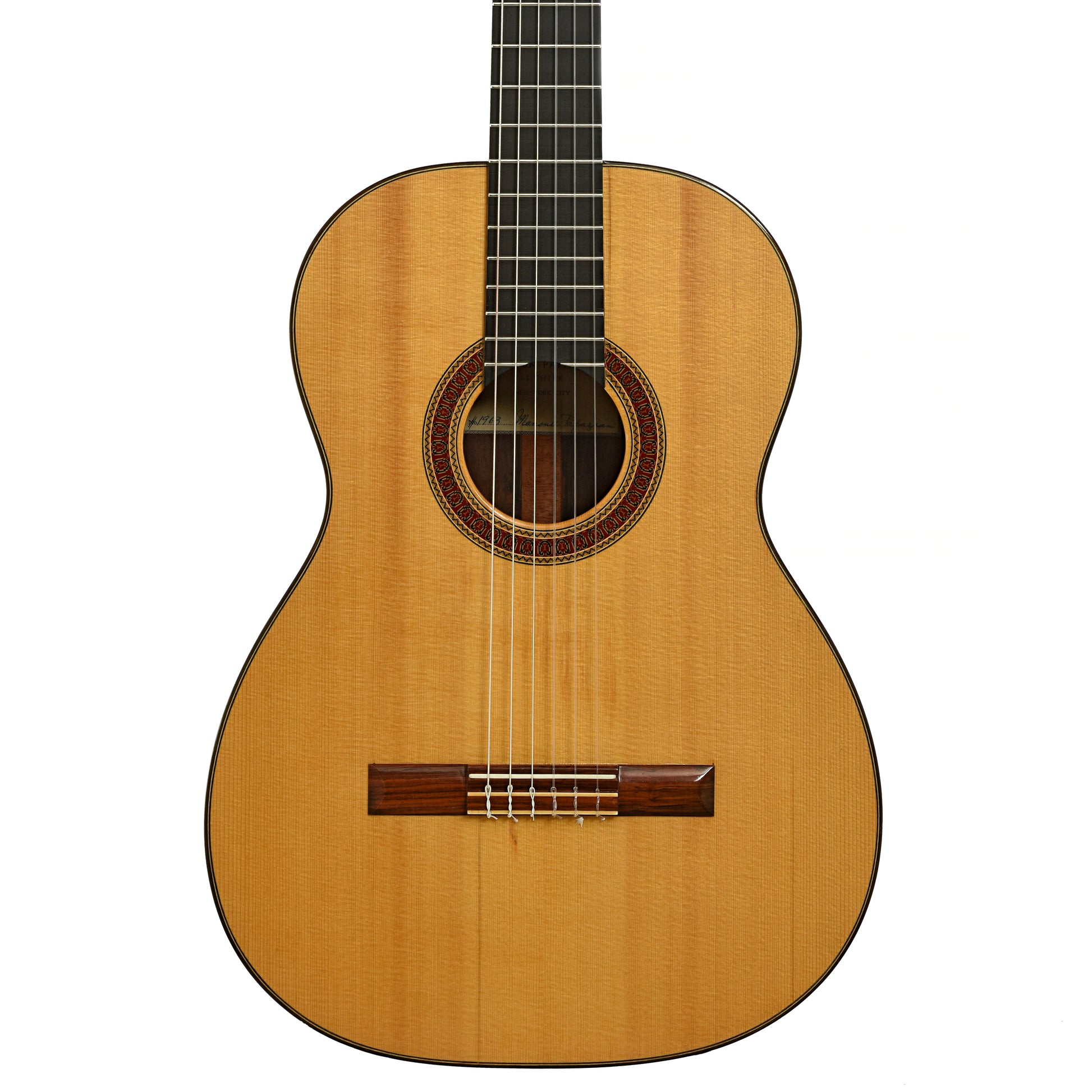 Front of Manouk Papazian Classical Guitar