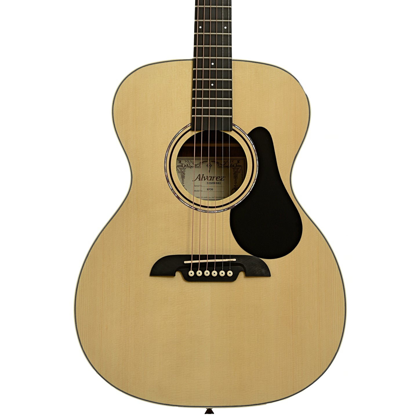Front of Alvarez Regent Series RF26 Folk/OM Acoustic Guitar