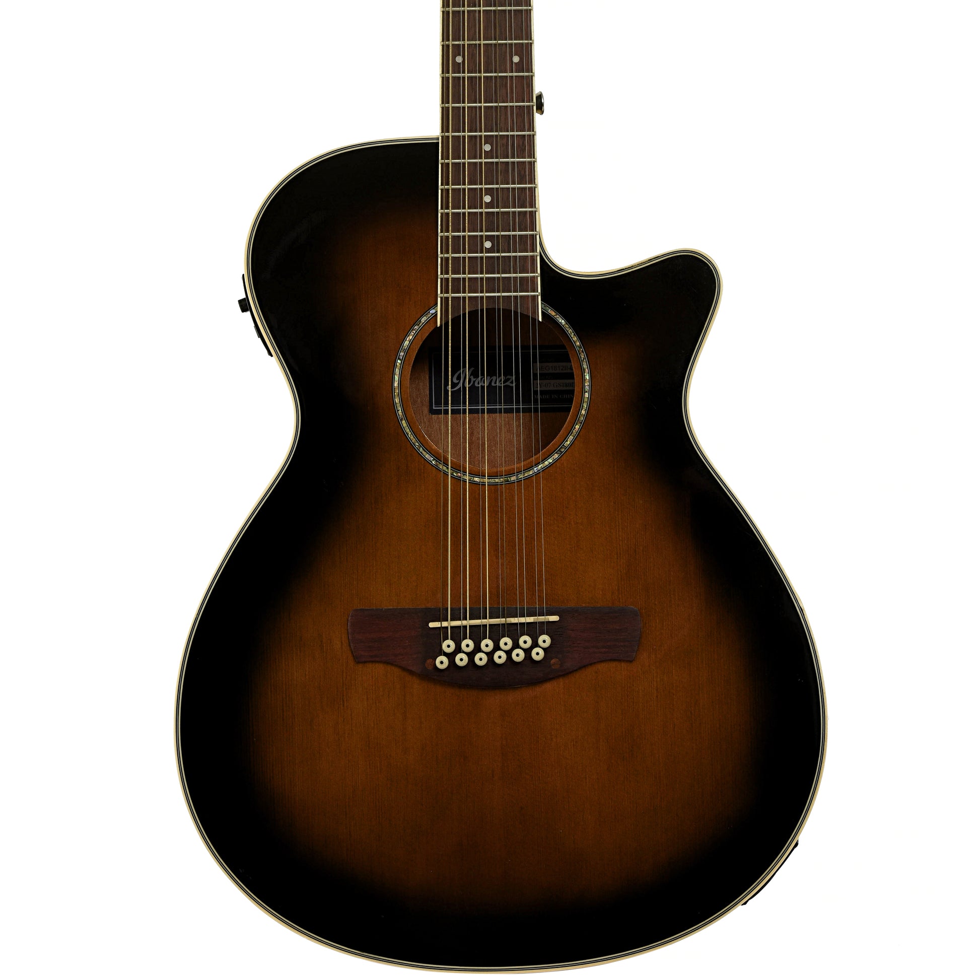 Front of Ibanez AEG1812 II 12-String Acoustic-Electric Guitar