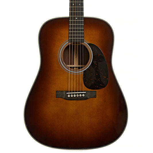 Front of Martin HD-28 Ambertone Guitar & Case
