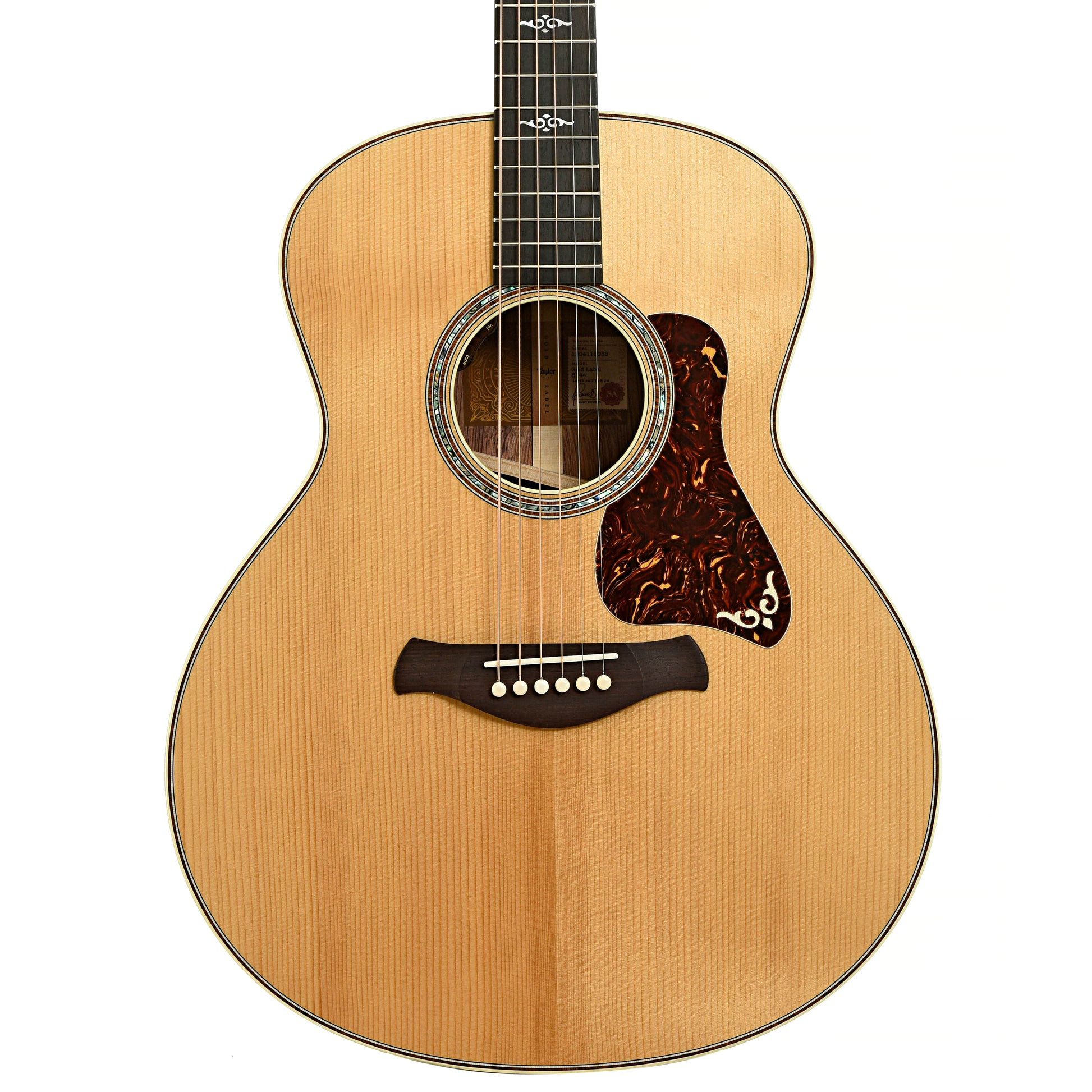Front of Taylor Gold Label 814e Acoustic Guitar