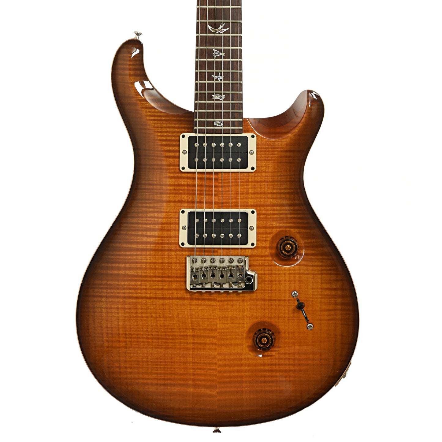 Front of PRS Custom 24 10 Top Electric Guitar 