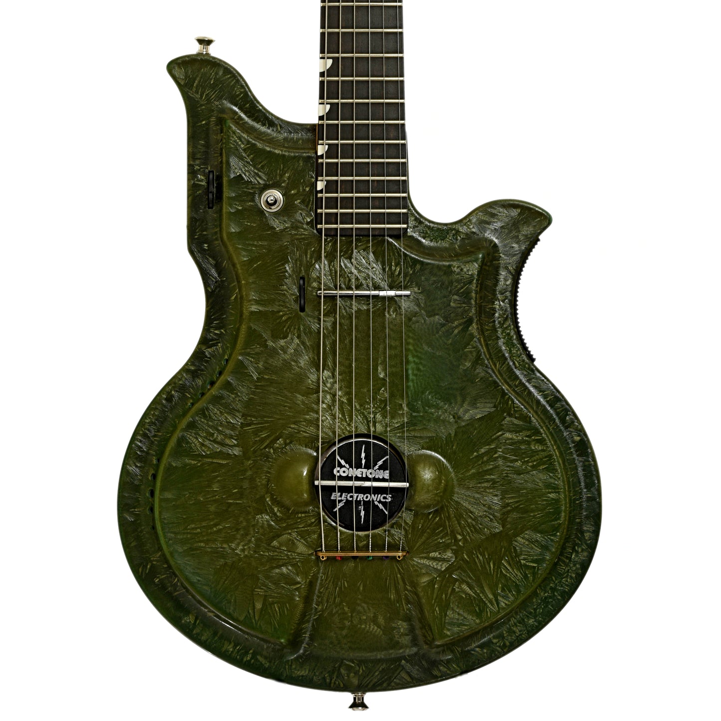 Front of Conetone Resovolt Electric Resonator Guitar