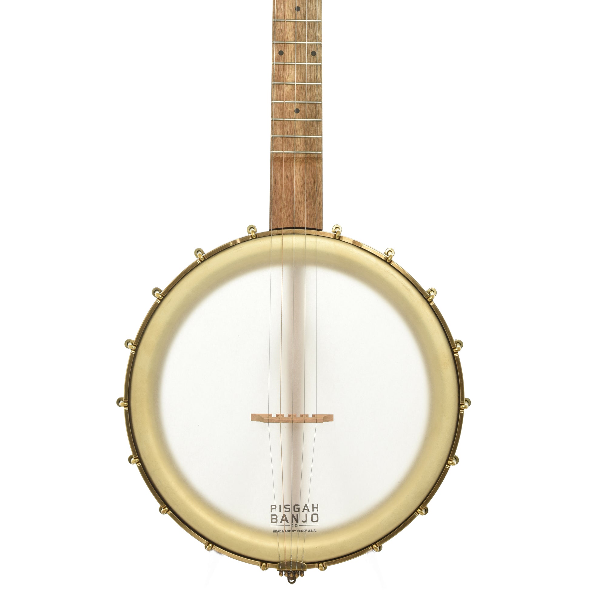 Front of Pisgah Appalachian 11in Short Scale Openback Banjo & Gigbag, Walnut