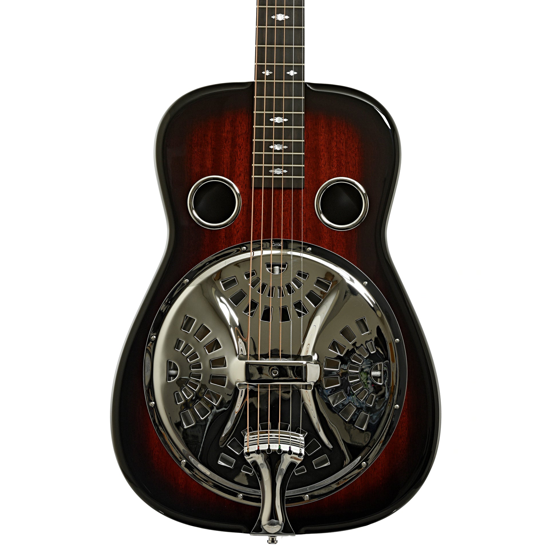 Front of Beard Belle E-Body Squareneck Resonator Guitar