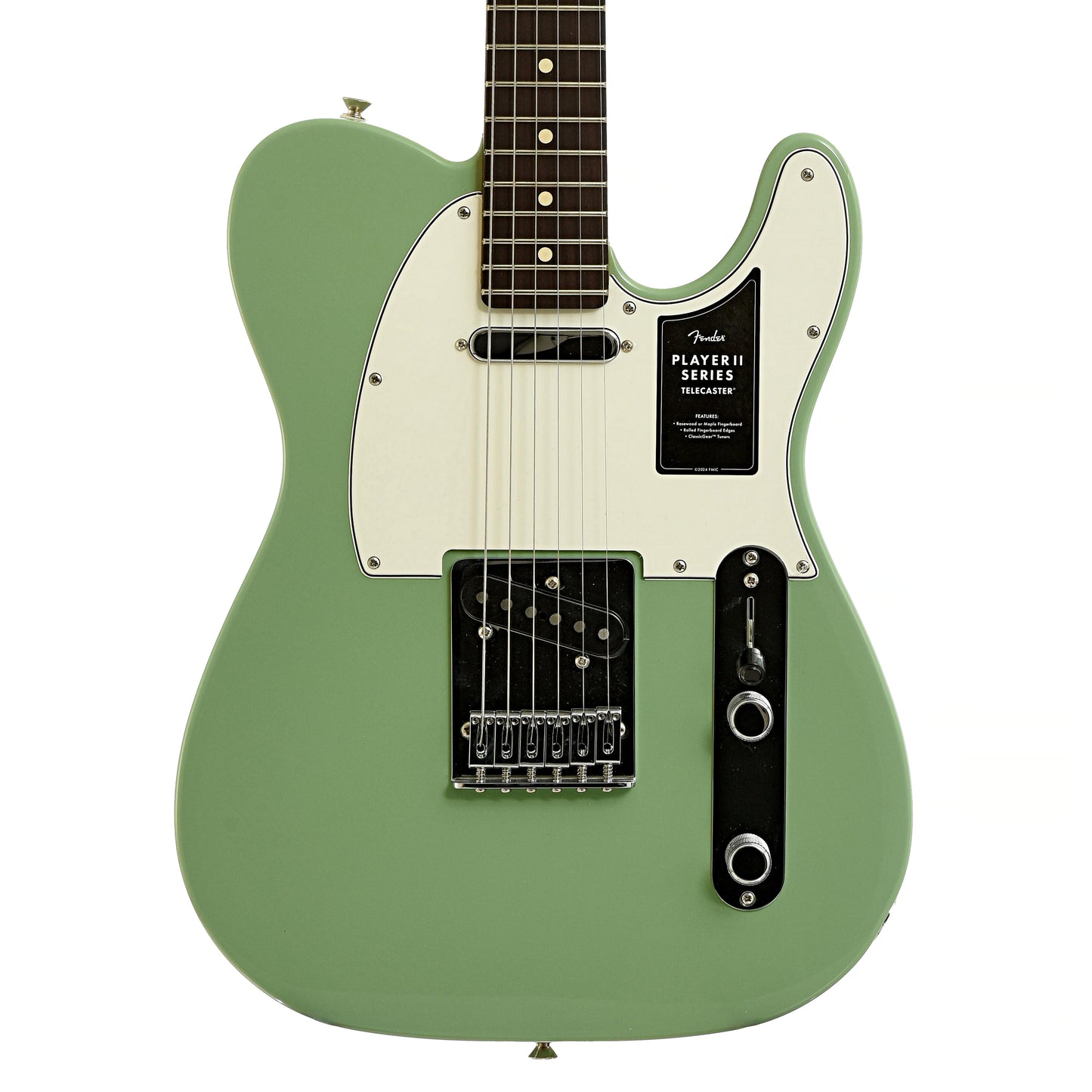 Front of Fender Player II Telecaster Electric Guitar, Birch Green