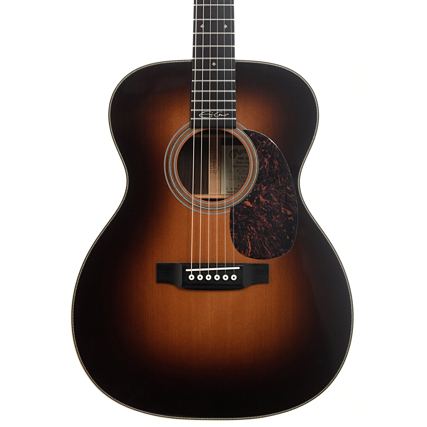 Front of Martin 000-28EC Sunburst Acoustic Guitar 