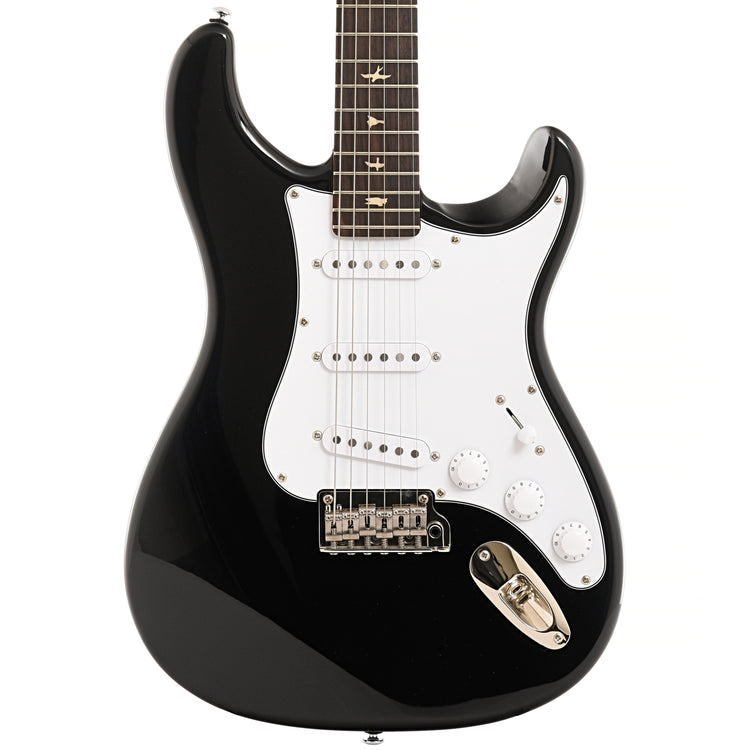 Front of PRS SE Silver Sky Electric Guitar, Piano Black