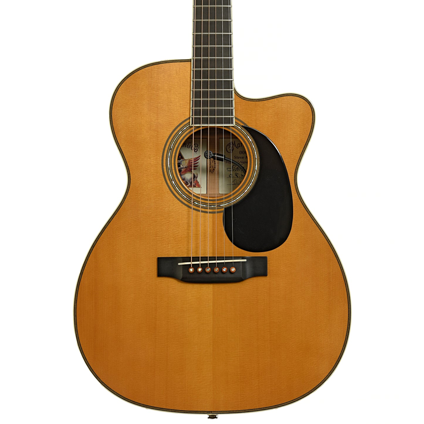 Front of Martin 000C Steve Miller Pegasus Signature Acoustic Guitar 