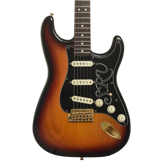 Front of Fender SRV Stratocaster Electric Guitar