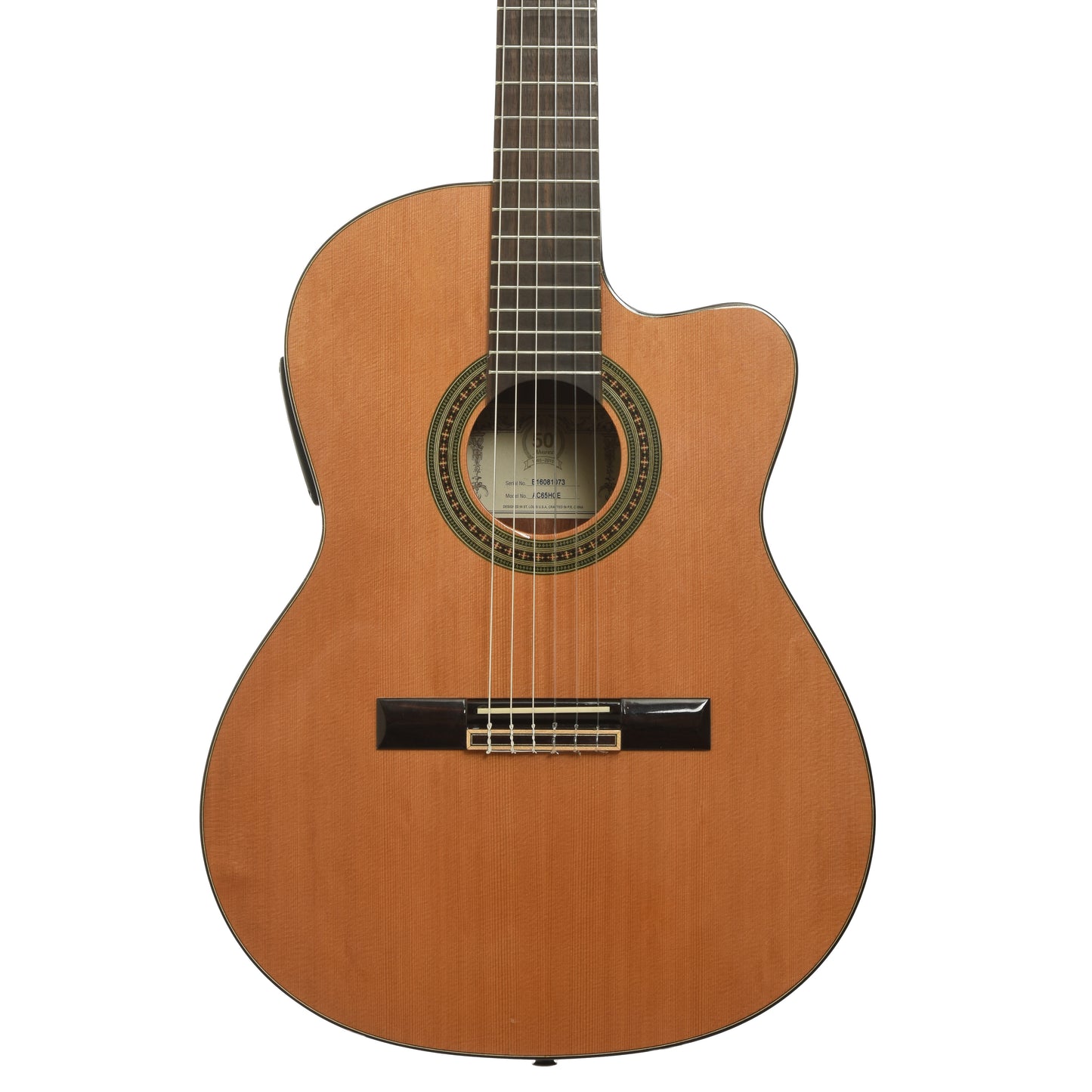 Front of Alvarez AC65HCE Classical Acoustic-Electric Guitar 