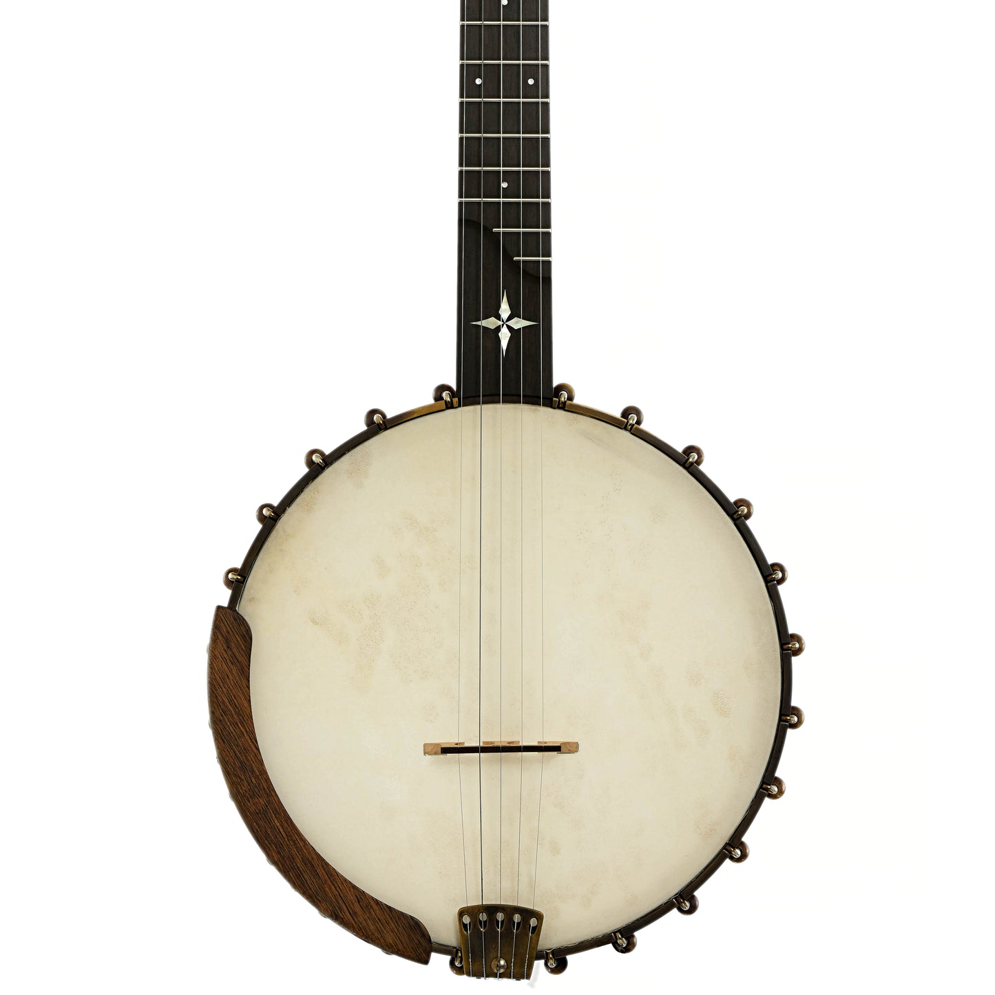 Front of Ome Wizard Cherry 11" Open Back Banjo 