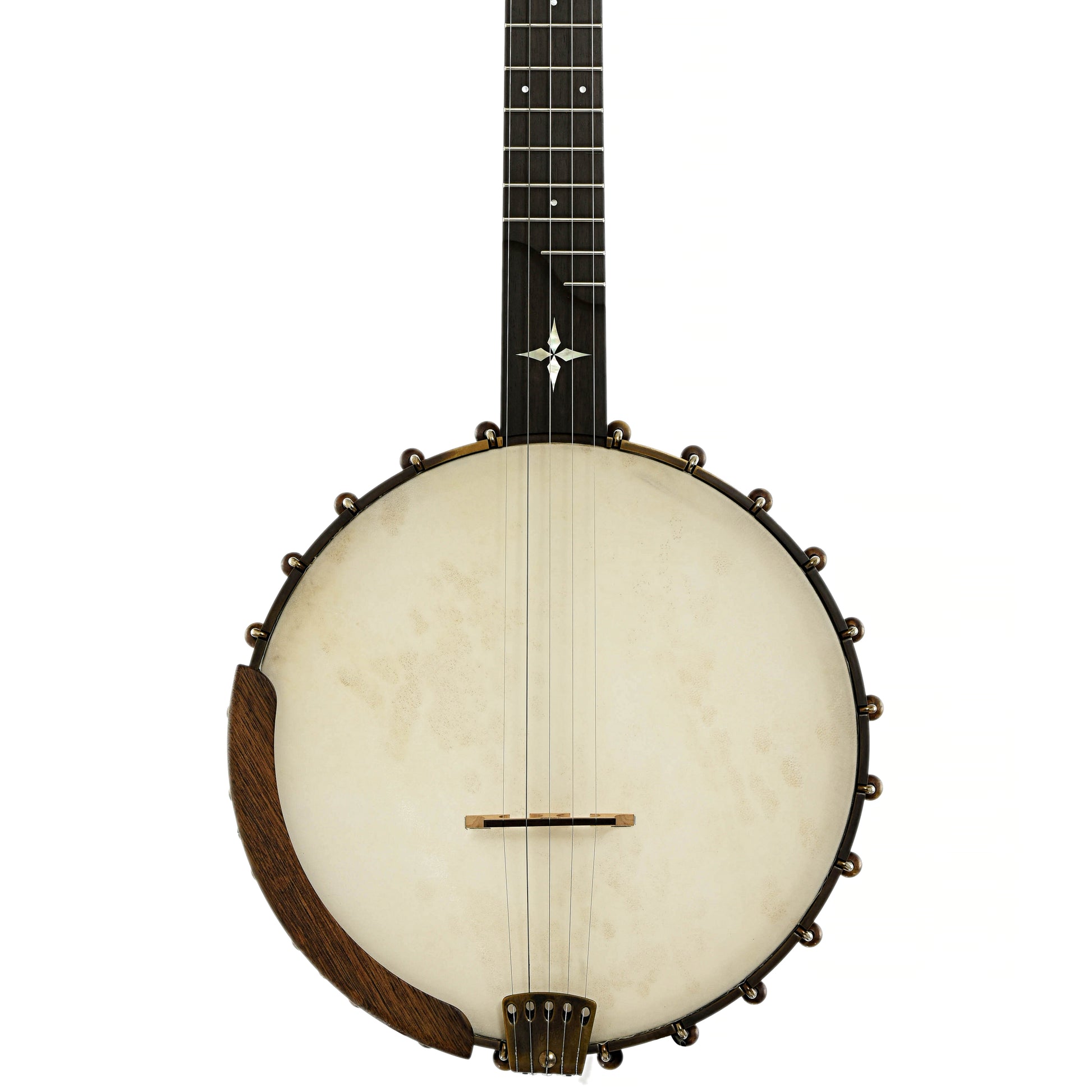 Front of Ome Wizard Cherry 11" Open Back Banjo 