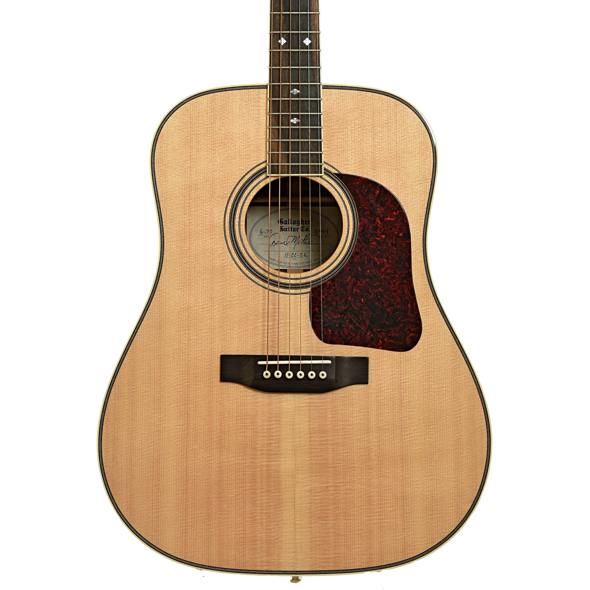 Front of Gallagher Guitar Co. G-70 Dreadnought Guitar