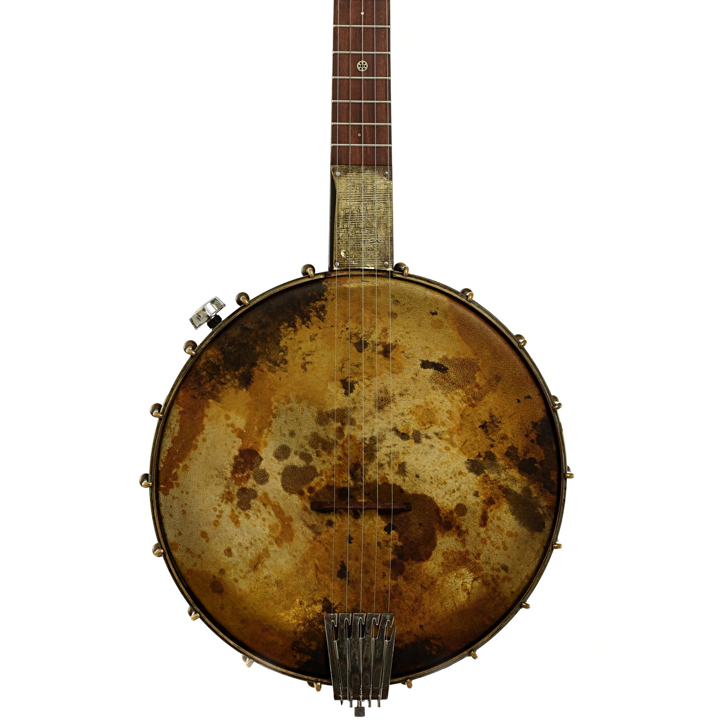 Front of Mulheron Little Red Rooster Custom Open Back Banjo 