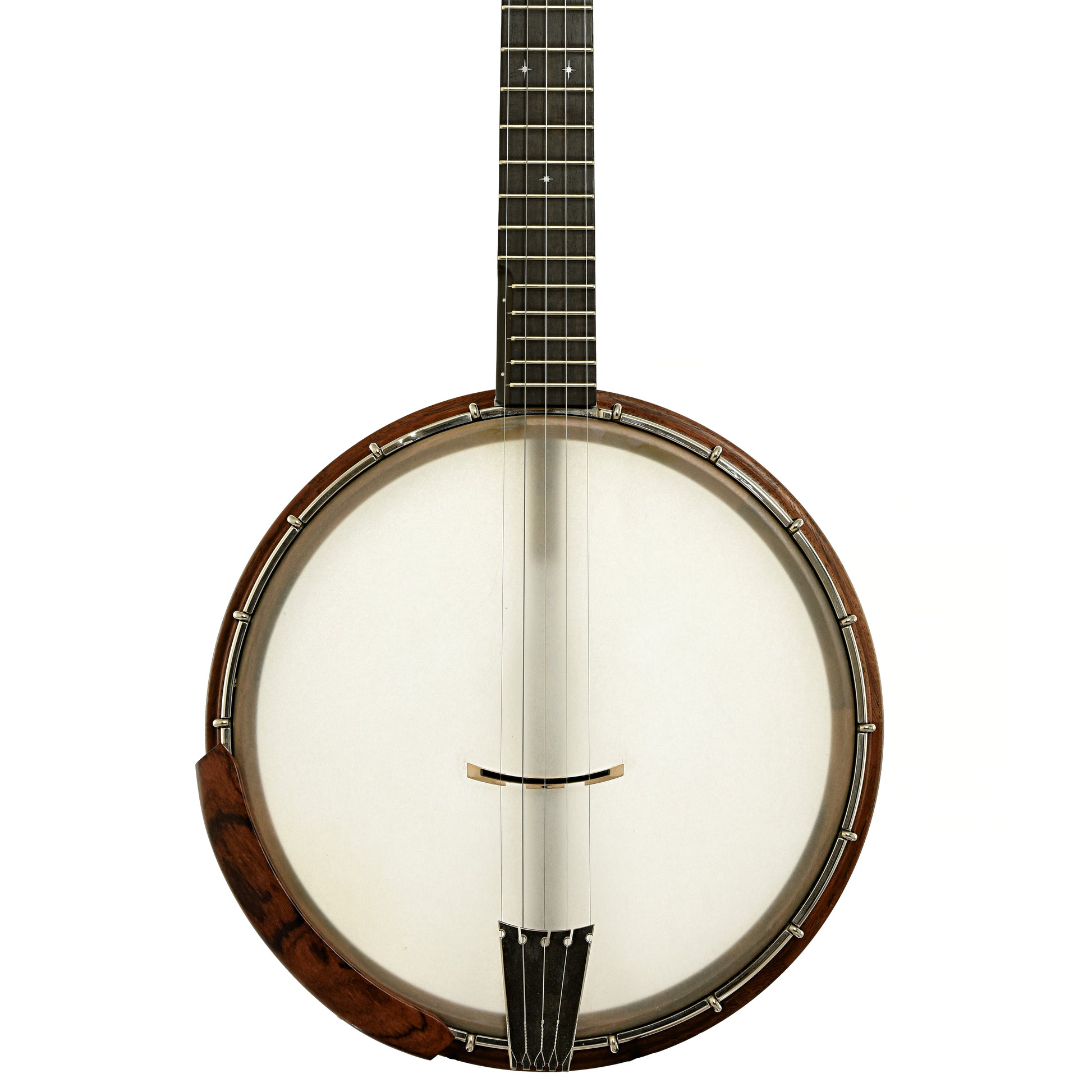 Front of Nechville Atlas 12" Walnut Open Back Banjo