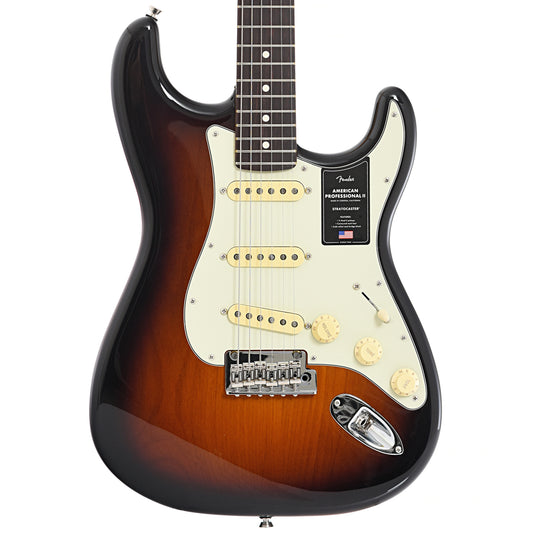 Front of Fender American Professional II Stratocaster, Anniversary 2-Color Sunburst
