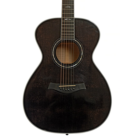 Front of Taylor 612 Translucent Black Acoustic Guitar