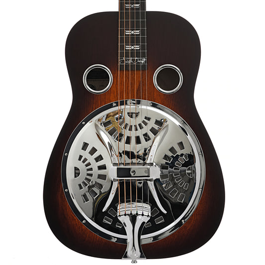 Front of Beard Josh Swift Standard Squareneck Resonator Guitar with Signature Inlays