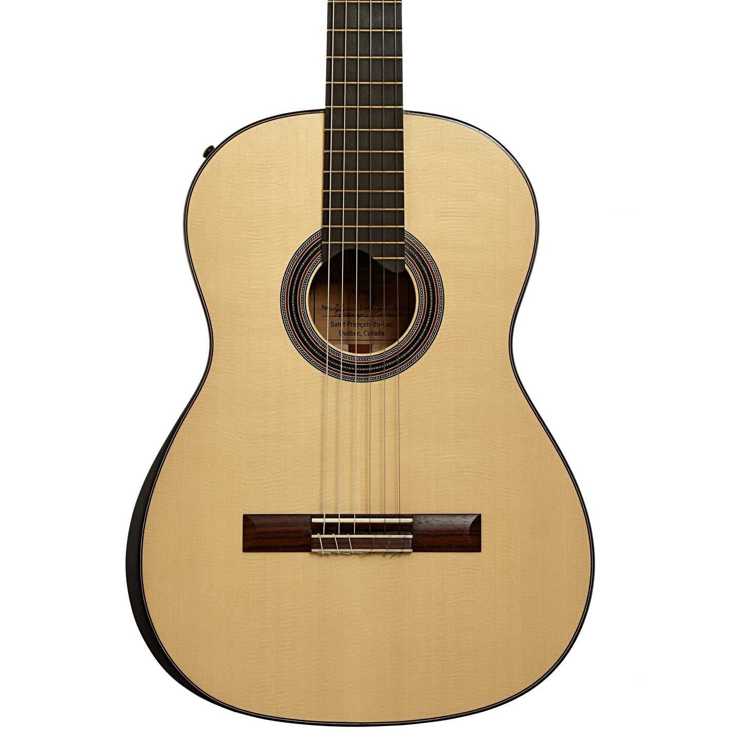 Frotn of Francois Laramee Classical Acoustic Guitar